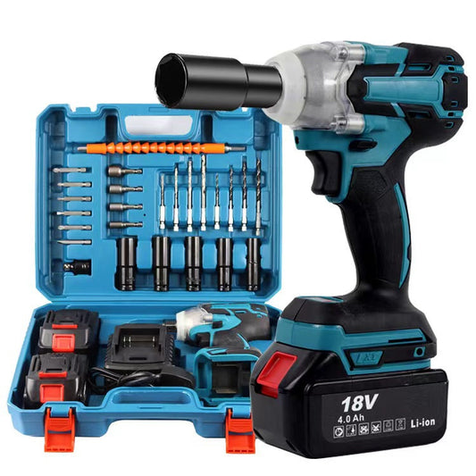 Llave De Impacto Electrica Con Bateria De Litio Y Accesorios